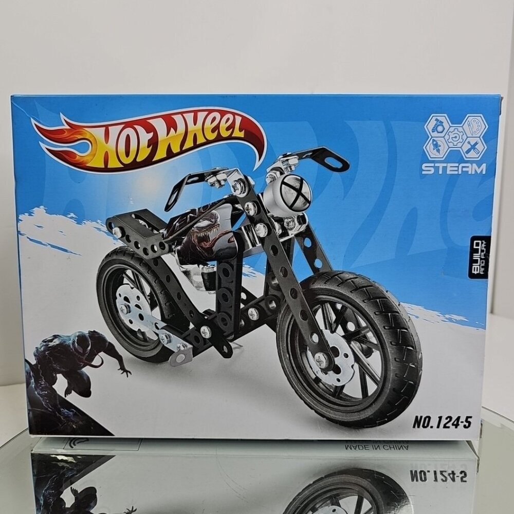 Hot Wheels No. 124-5 Motorcycle Building Construction Kit KK-1127 Steam SEALED
